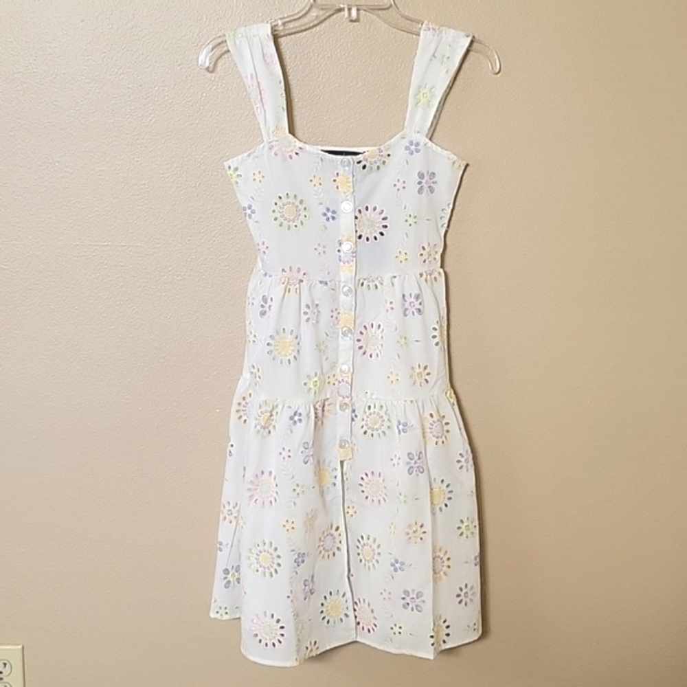 Vanessa Mooney The Willow Pastel Floral Eyelet Midi Dress Spring Easter